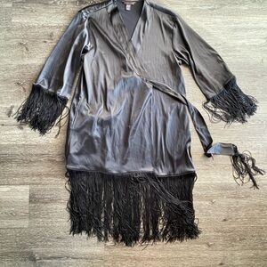 Victoria's Secret Black Satin Dress